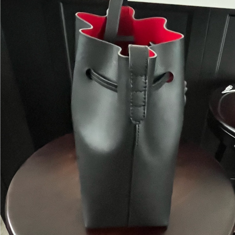 Mansur Gavriel Black Crossbody Bucket Bag - Picture 12 of 15